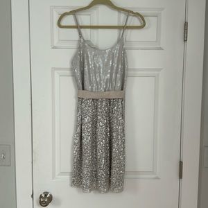 Like New Fully Beaded Silver Dress